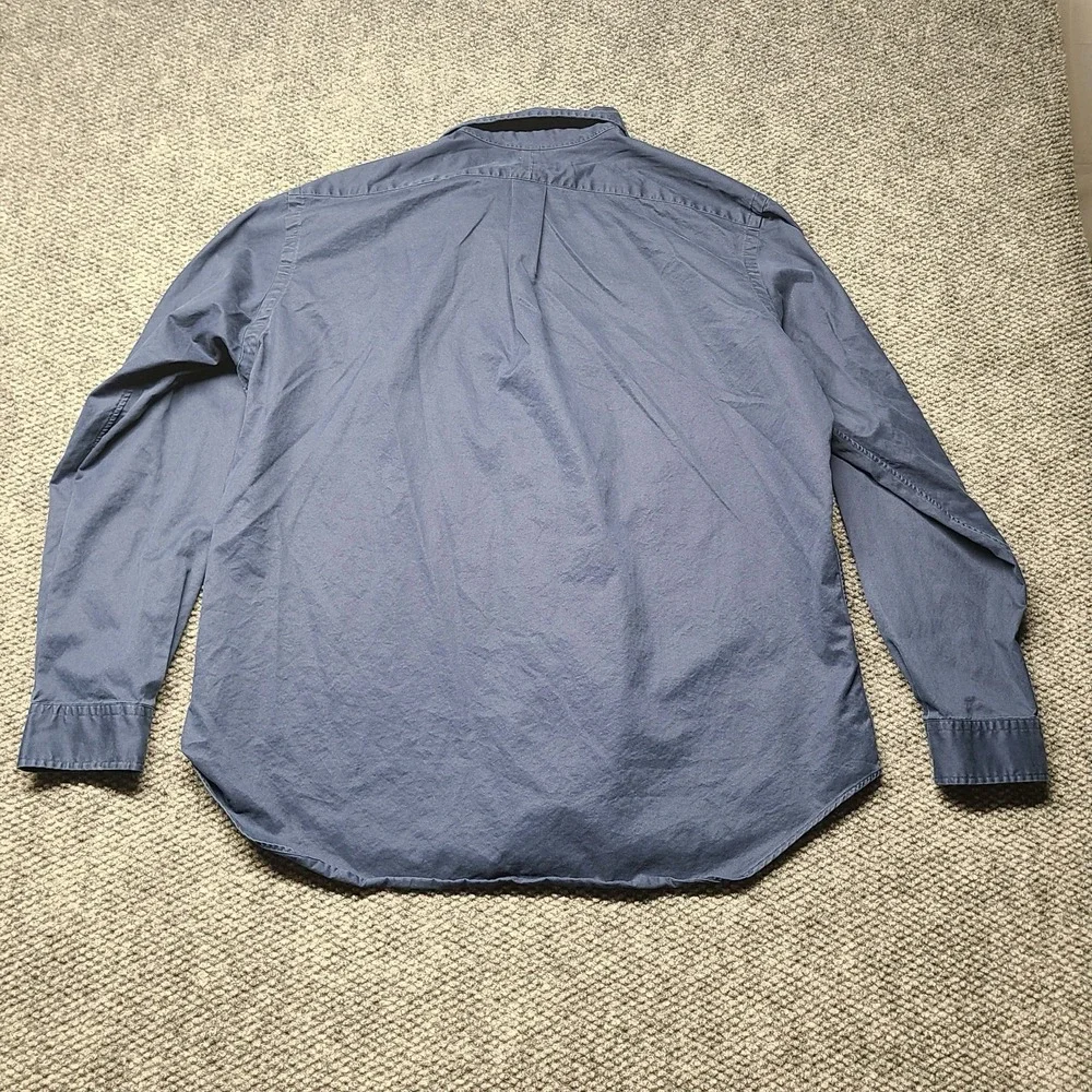 Polo Ralph Lauren  XL Long Sleeve Button-Down Cotton Classic Fit Blue W Red Pony